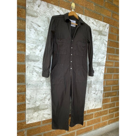 Frank & Eileen Women’s Northern Ireland Flax Cotton Jumpsuit  Black XS - Picture 4 of 12